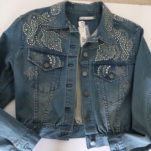 ALICE + OLIVIA STUDDED JEAN JACKET BRAND NEW *NWT